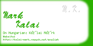 mark kalai business card